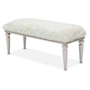 AICO by Michael Amini - Glimmering Heights Non-Storage Bed Bench in Ivory - 9011904-111