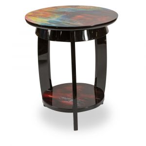AICO by Michael Amini - Illusions Round Chair Side Table - FS-ILUSN-085