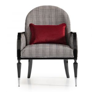 AICO - La Francaise Accent Chair - Domino/Black - LFR-FRSE834-DMO-805