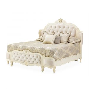 AICO - Lavelle Classic Pearl - Queen Wing Mansion Bed - Classic Pearl - 54000CQNWM-113
