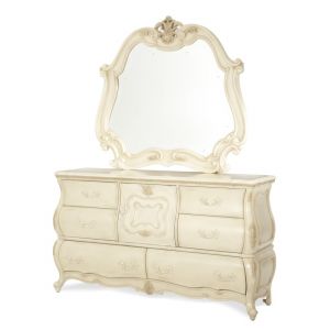 AICO by Michael Amini - Lavelle Dresser and Mirror in Blanc