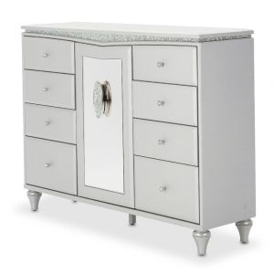 AICO by Michael Amini - Melrose Plaza Upholstered Dresser in Dove - 9019050-118