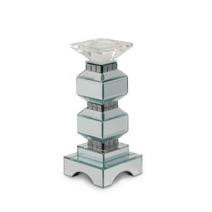 AICO by Michael Amini - Montreal - 2-Tier Mirrored Candle Holder with Crystals, Pack of 2 - FS-MNTRL154-PK2