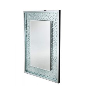 AICO by Michael Amini - Montreal - Rectangular Crystal Framed Wall Mirror with LED Lighting - FS-MNTRL265H