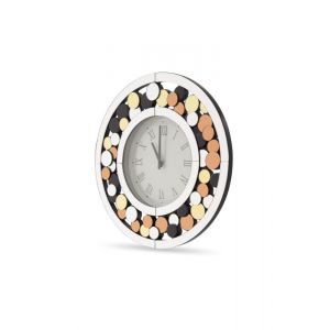 AICO by Michael Amini - Montreal - Round Clock with Colored Accents - FS-MNTRL-5054