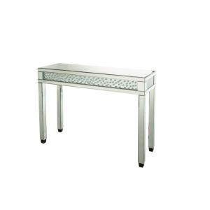AICO by Michael Amini - Montreal - Silver Mirrored Console Table with Crystals - FS-MNTRL223H