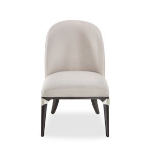 Aico by Michael Amini - Paris Chic Vanity/Desk Chair - Oyster/Espresso - N9003244-409