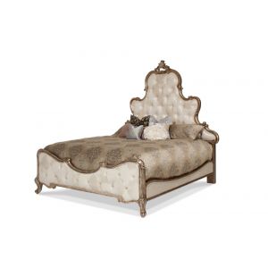 AICO by Michael Amini - Platine de Royale - Eastern King Panel Bed - Antique Platinum - N09000EKPL3-101
