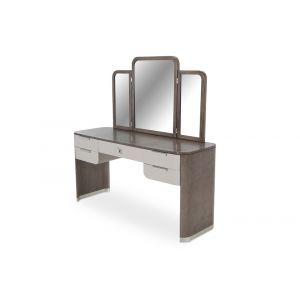 Aico by Michael Amini - Roxbury Park Vanity with Mirror - Slate - N9006207-068-220