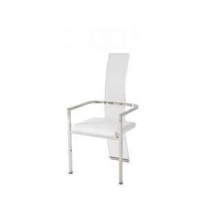 AICO by Michael Amini - State St. - Assembled Arm Chair - Glossy White - N9016004A-116