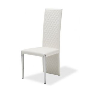 AICO by Michael Amini - State St. - Assembled Side Chair, Short - Glossy White - (Set of 2) - N9016003AS-116