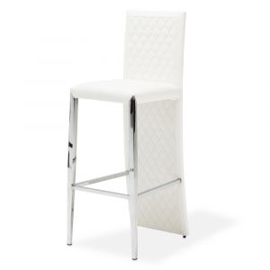 AICO by Michael Amini - State St. Barstool in Glossy White - 9016604-116