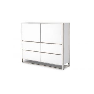 AICO by Michael Amini - State St. - Metal Storage Cabinet - Glossy White - N9016070-116