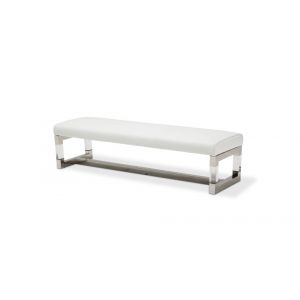 AICO by Michael Amini - State St. - Non Storage Bed Bench - Stainless Steel - N9016904-13