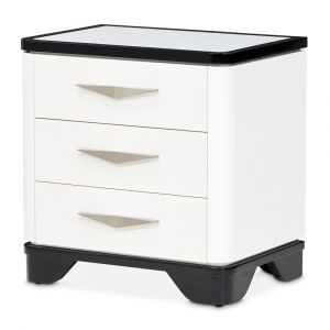 AICO - Tuxedo 3-Drawer Nightstand - Piano Keyboard - 9087040-832