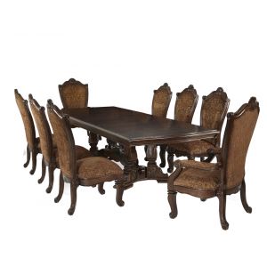 AICO by Michael Amini - Windsor Court Rect. Dining Room Set (9 pc) in Vintage Fruitwood - 70000DRS9-54