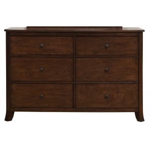 Alpine Furniture - Baker 6 Drawer Dresser, Mahogany - 977-03