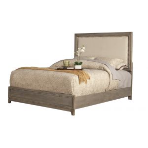 Alpine Furniture - Camilla California King Panel Bed with Upholstered Headboard And Nailheads - 1800-07CK