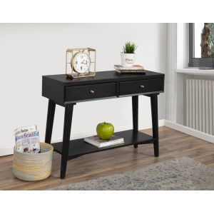 Alpine Furniture - Flynn Console Table, Black - 966BLK-63