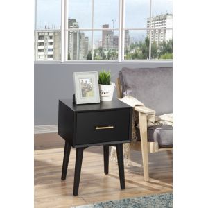 Alpine Furniture - Flynn End Table, Black - 966BLK-62