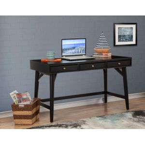 Alpine Furniture - Flynn Large Desk, Black - 966BLK-66