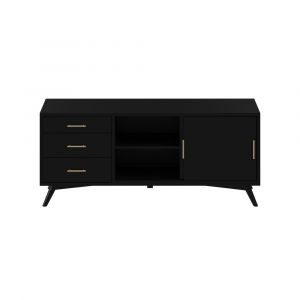 Alpine Furniture - Flynn Large TV Console, Black - 966BLK-10