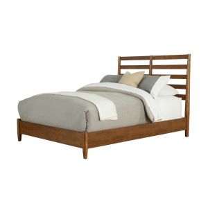 Alpine Furniture - Flynn Retro California King Bed w/Slat Back Headboard, Acorn - 1066-27CK