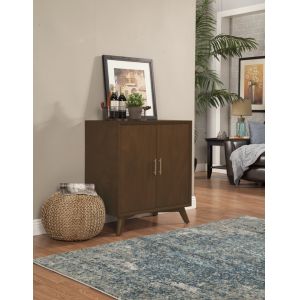 Alpine Furniture - Flynn Small Bar Cabinet, Walnut - 966WAL-17