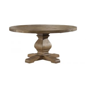 Alpine Furniture - Kensington Round Solid Pine Dining Table, Reclaimed Natural - 2668-25