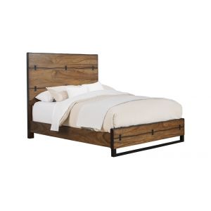Alpine Furniture - Live Edge Full Size Panel Bed, Tobacco - 5200-08F