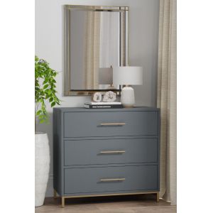 Alpine Furniture - Madelyn Three Drawer Small Chest, Slate Gray - 2010G-04