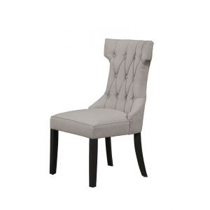 Alpine Furniture - Manchester Upholstered Side Chairs, Light Grey/Black - (Set of 2) - 3868-02