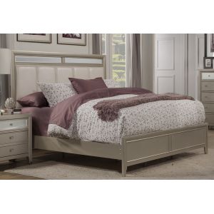 Alpine Furniture - Silver Dreams Standard King Bed with Upholstered Headboard - 1519-07EK