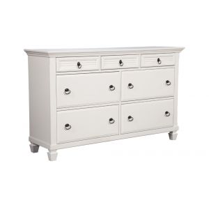 Alpine Furniture - Winchester 7 Drawer Dresser, White - 1306-03