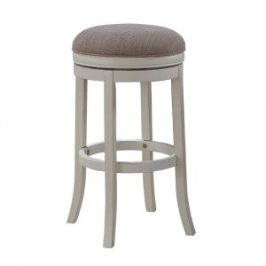 American Woodcrafters - Aversa Backless Stool w/ Wood Frame - Distressed Antique White - B2-204-26F
