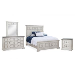 American Woodcrafters - Brighten 4 Pc Bedroom Set - Queen Bed, Dresser, Mirror, Nightstand - 9410-50PNPN-4PC