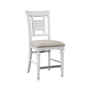 American Woodcrafters - Cottage Traditions Counter Height Chair - Set of 2 - White Cottage - D-6510-653