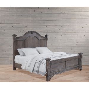 American Woodcrafters - Heirloom Complete King Poster Bed w/ Poster Footboard - Rustic Charcoal - 2975-66POPO