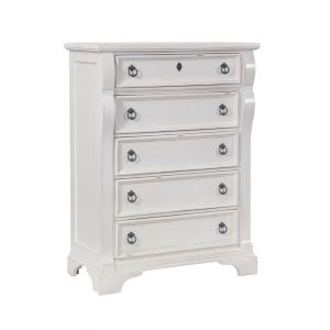 American Woodcrafters - Heirloom Five Drawer Chest - Antique White - 2910-150