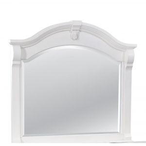 American Woodcrafters - Heirloom Landscape Mirror - Antique White - 2910-040