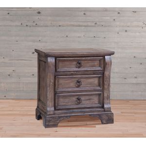 American Woodcrafters - Heirloom Night Stand - Rustic Charcoal - 2975-430