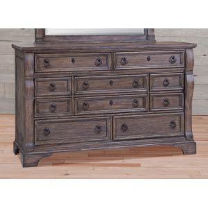 American Woodcrafters - Heirloom Triple Dresser - Rustic Charcoal - 2975-210