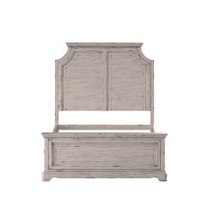 American Woodcrafters - Providence King Panel Bed - Antique White - 1910-66PAN