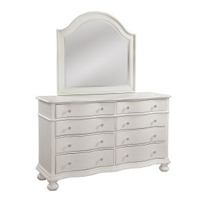 American Woodcrafters - Rodanthe Dresser with Mirror - Dove White - 3910-TDLM