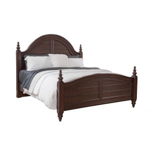 American Woodcrafters - Rodanthe King Panel Bed - Cherry Brunette - 3900-66PNPN