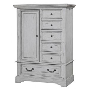 American Woodcrafters - Stonebrook Gentleman's Chest - Light Distressed Antique Gray - 7820-181