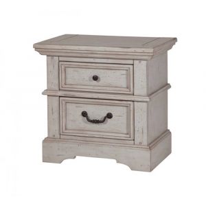 American Woodcrafters - Stonebrook Small Nightstand - Light Distressed Antique Gray - 7820-420