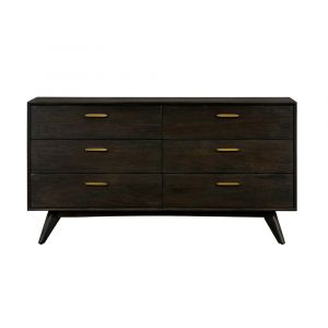 Armen Living - Baly Acacia Mid-Century 6 Drawer Dresser - LCLFDRBR