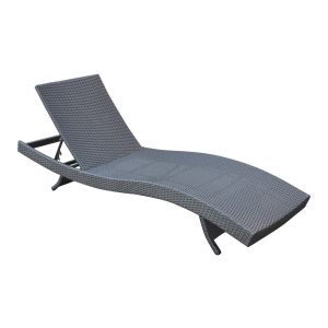 Armen Living - Cabana Outdoor Adjustable Wicker Chaise Lounge Chair - LCCALOBL