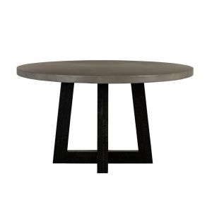 Armen Living - Chester Modern Concrete and Acacia Round Dining Table - LCCHDICC